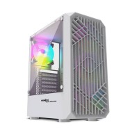 FRONTECH WAR MACHINE FT-4350 Gaming Cabinet with 4x120mm LED Fans & Acrylic Side Panel- White